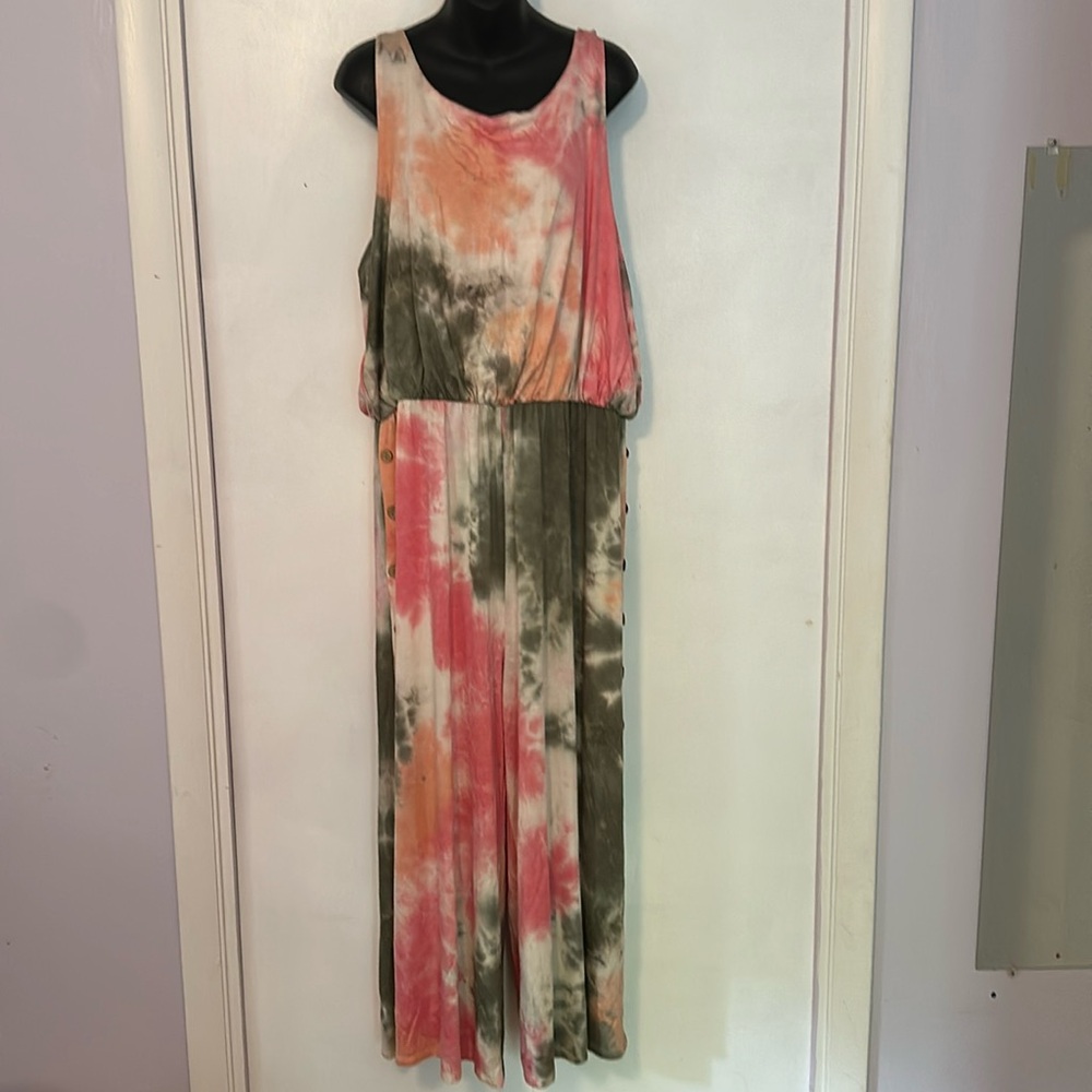 Tie Dye Jumpsuit NEW, Size 2x